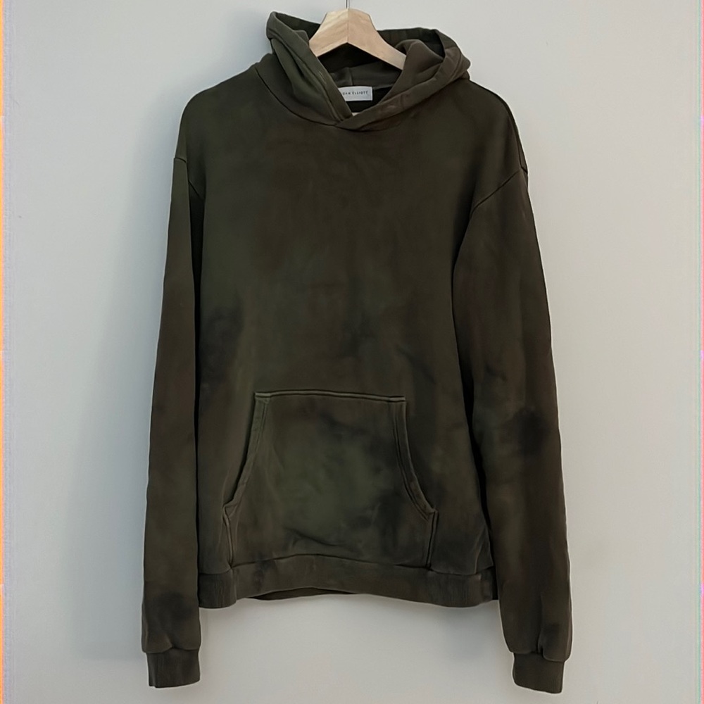 John Elliott Fade Effect Tie Dye Hoodie Green Size 3 (Large)